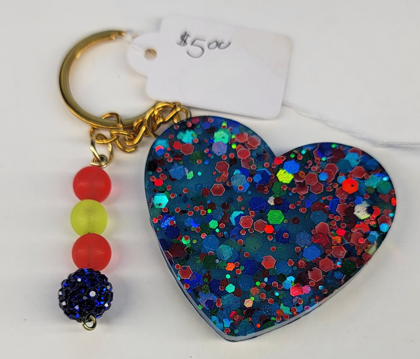 Blue Heart Keychain