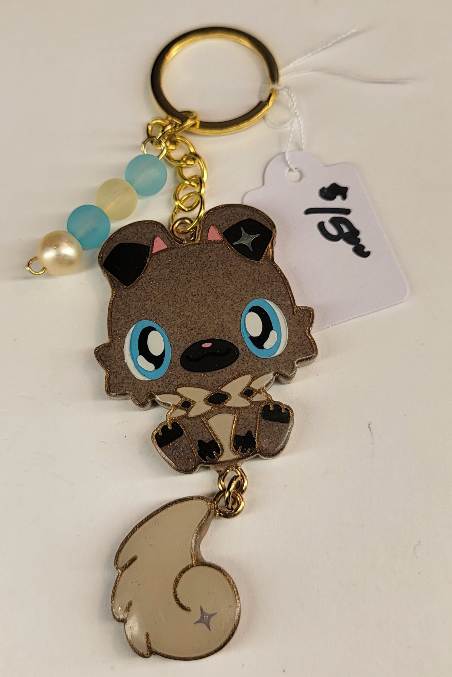 Rockruff Tail Keychain