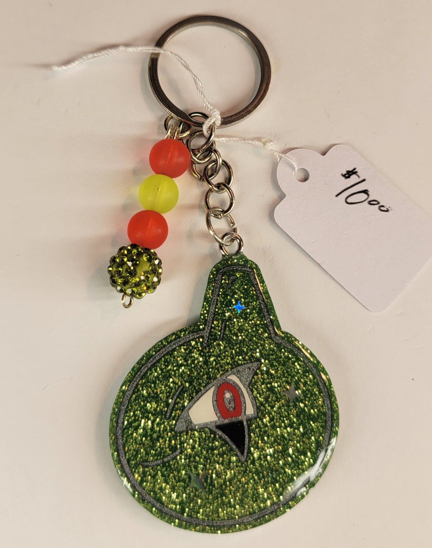 Larvitar Head Keychain