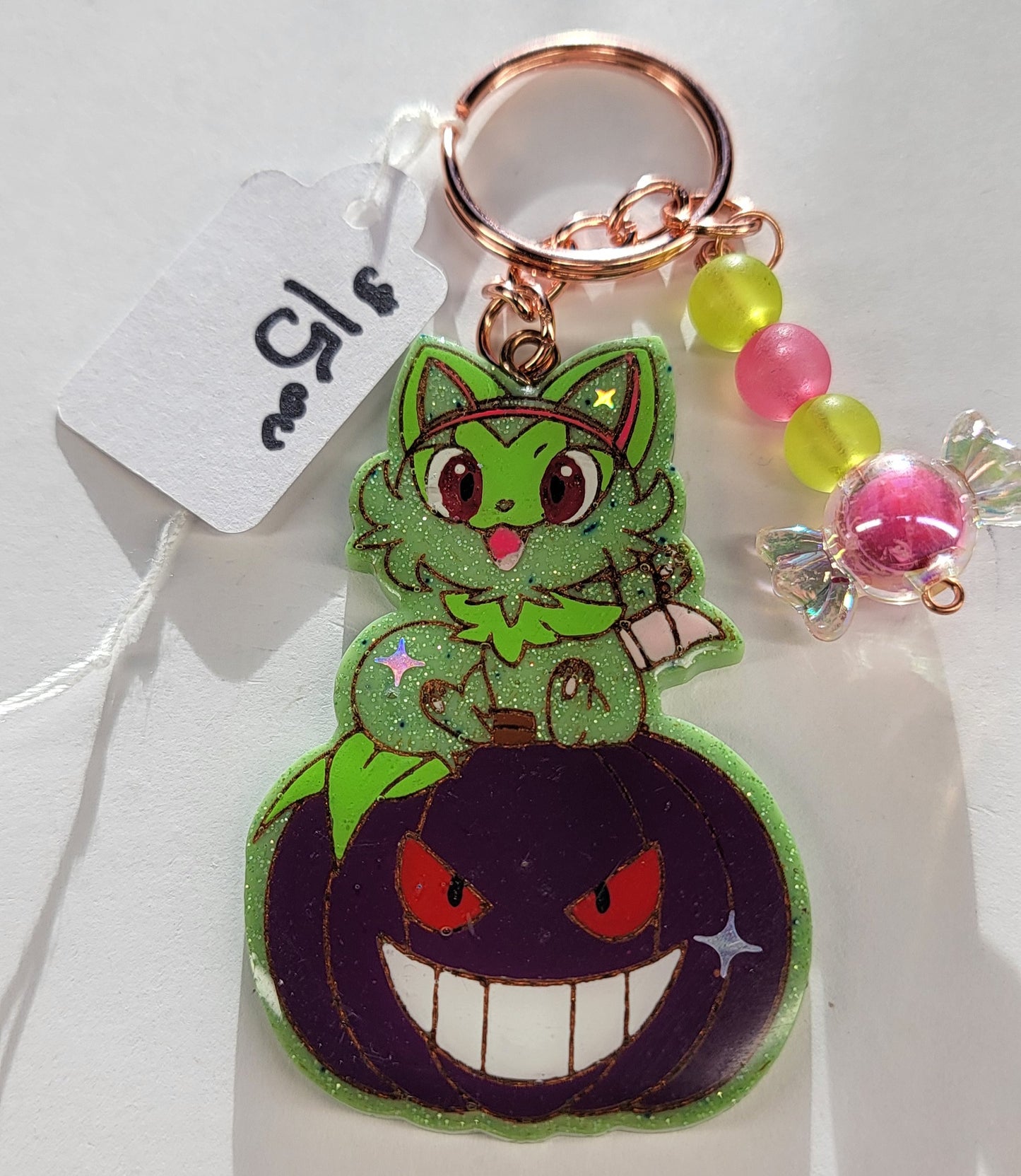 Halloween Sprigatito Keychain