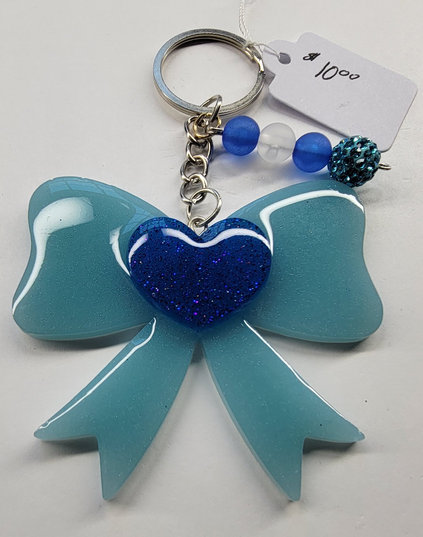 Blue Bow Keychain