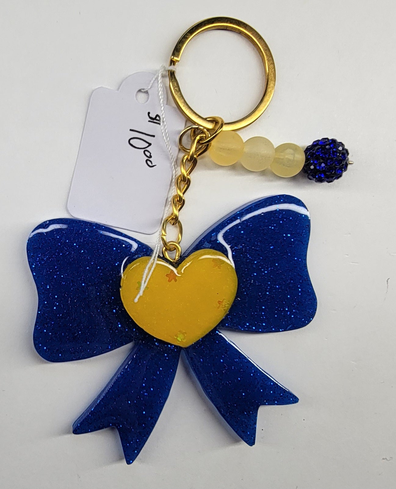 Blue and Yellow Bow Keychains