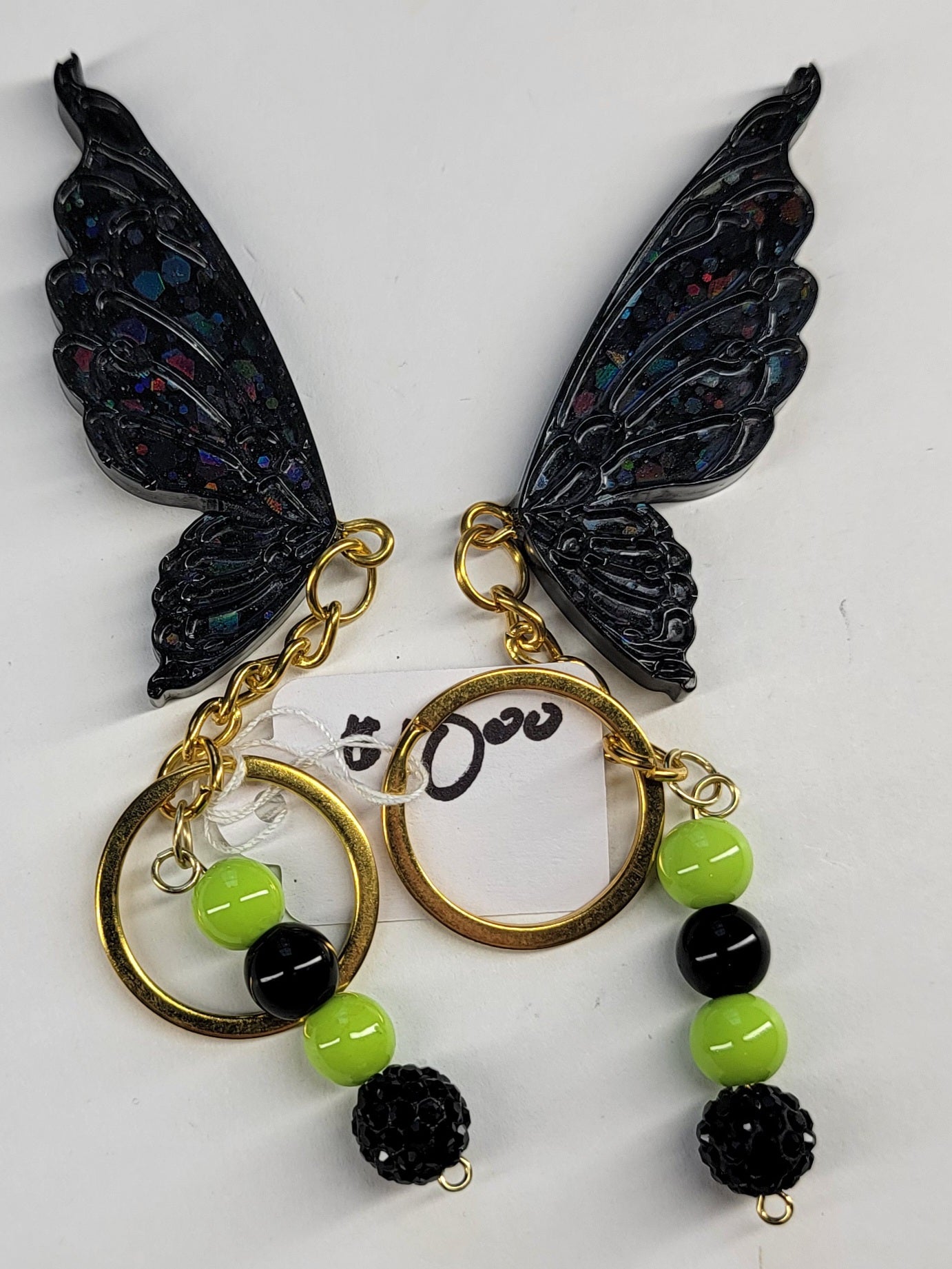 Black Fairy Wing BFF Keychains