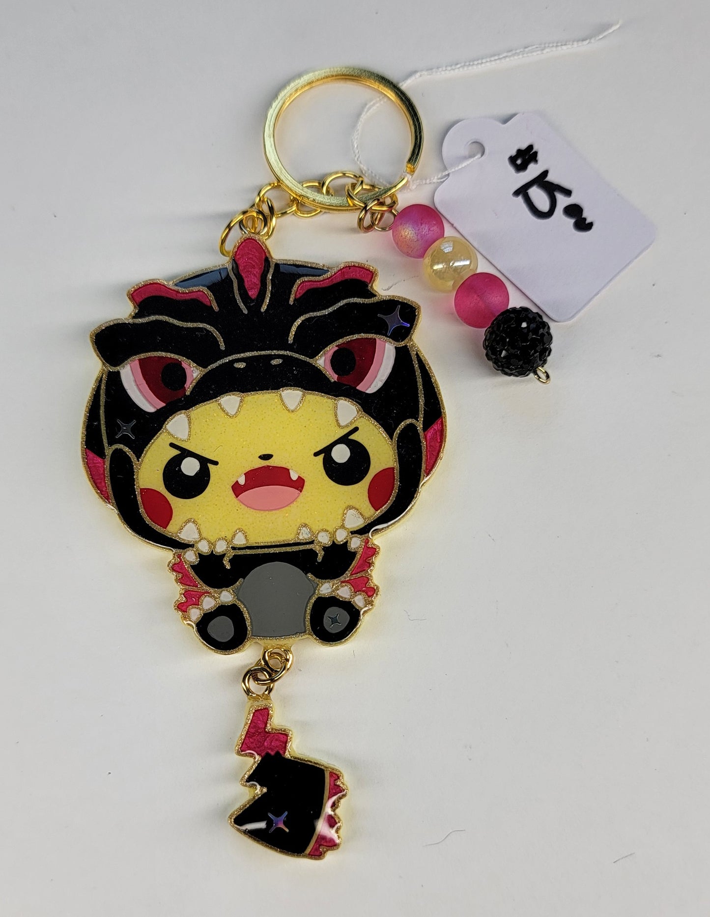 Pikachu in Godzilla Costume Keychain