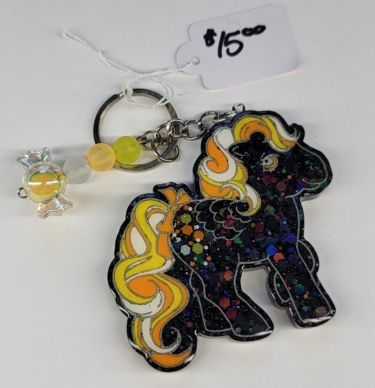 Candy Corn Pegasus Keychain