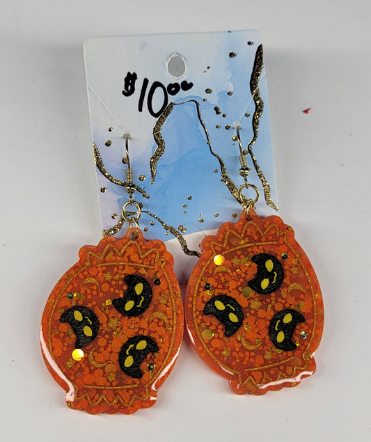 Orange Kitty Candy Earrings