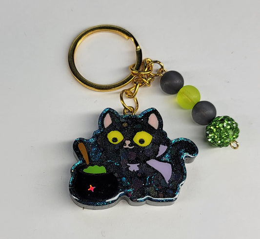 Cauldron Kitty Keychain