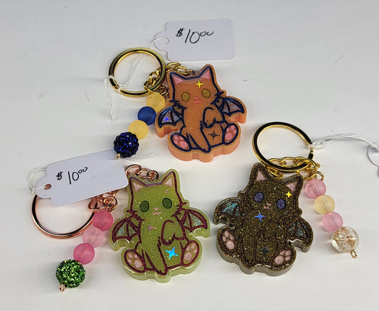 Chibi Dragon Kitty Keychain