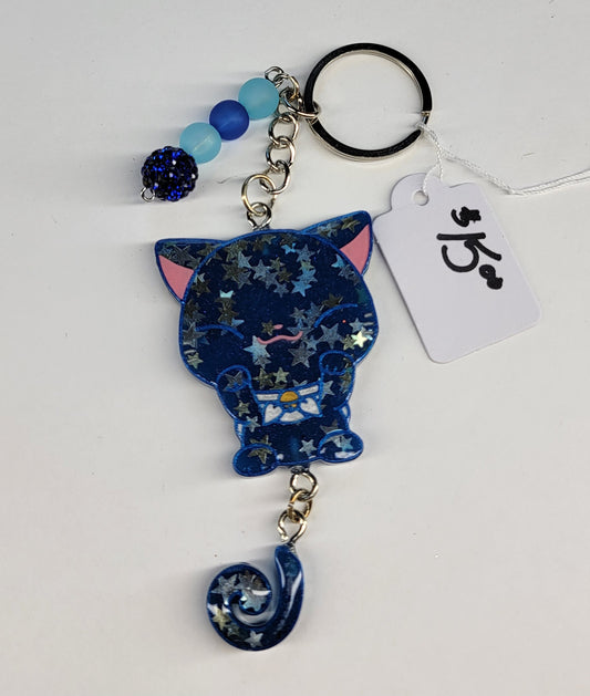 Star Kitty Tail Keychain