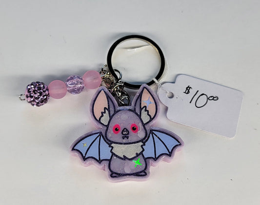 Purple Bat Keychain