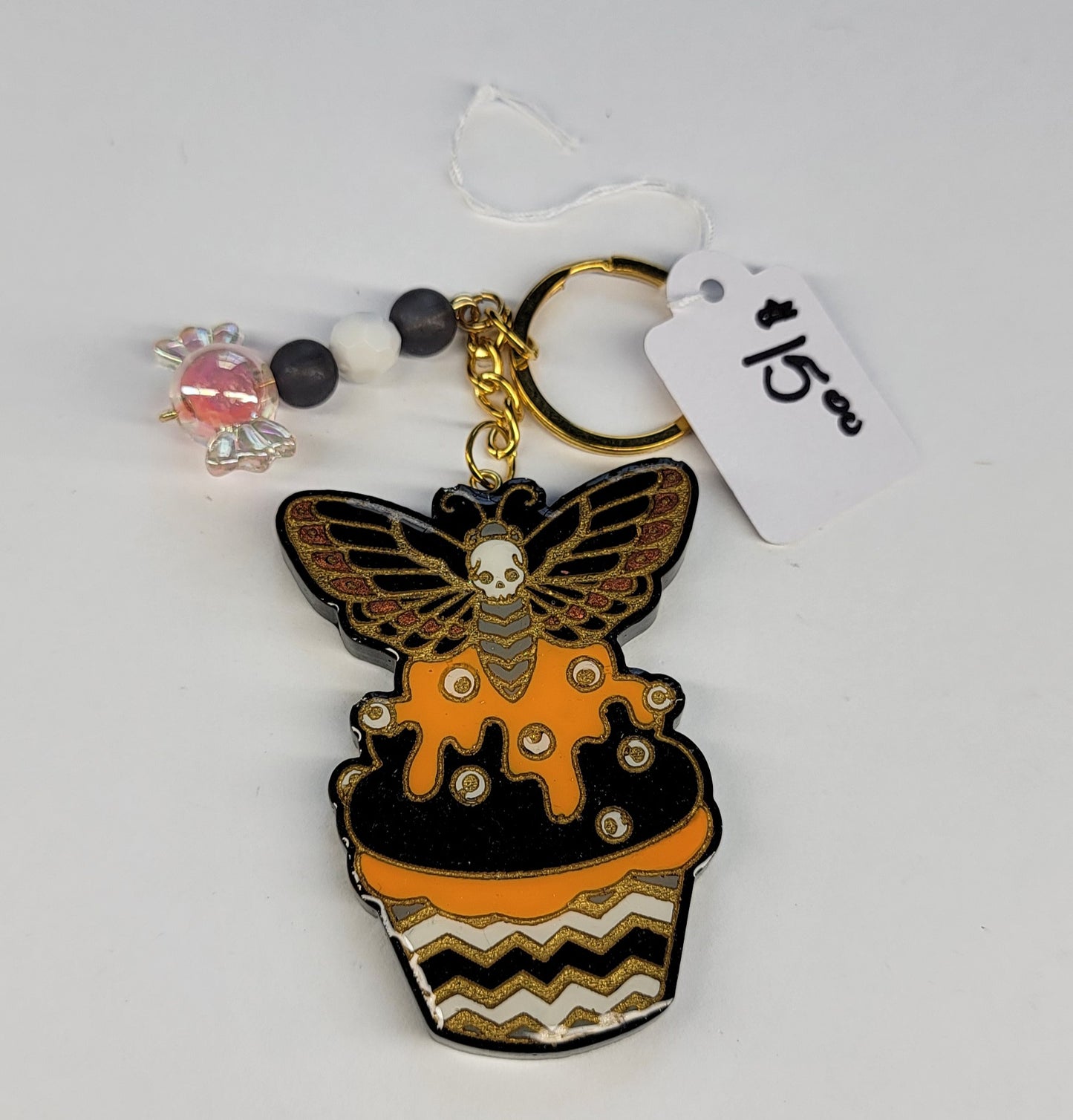 Deathmoth Cupcake Keychain