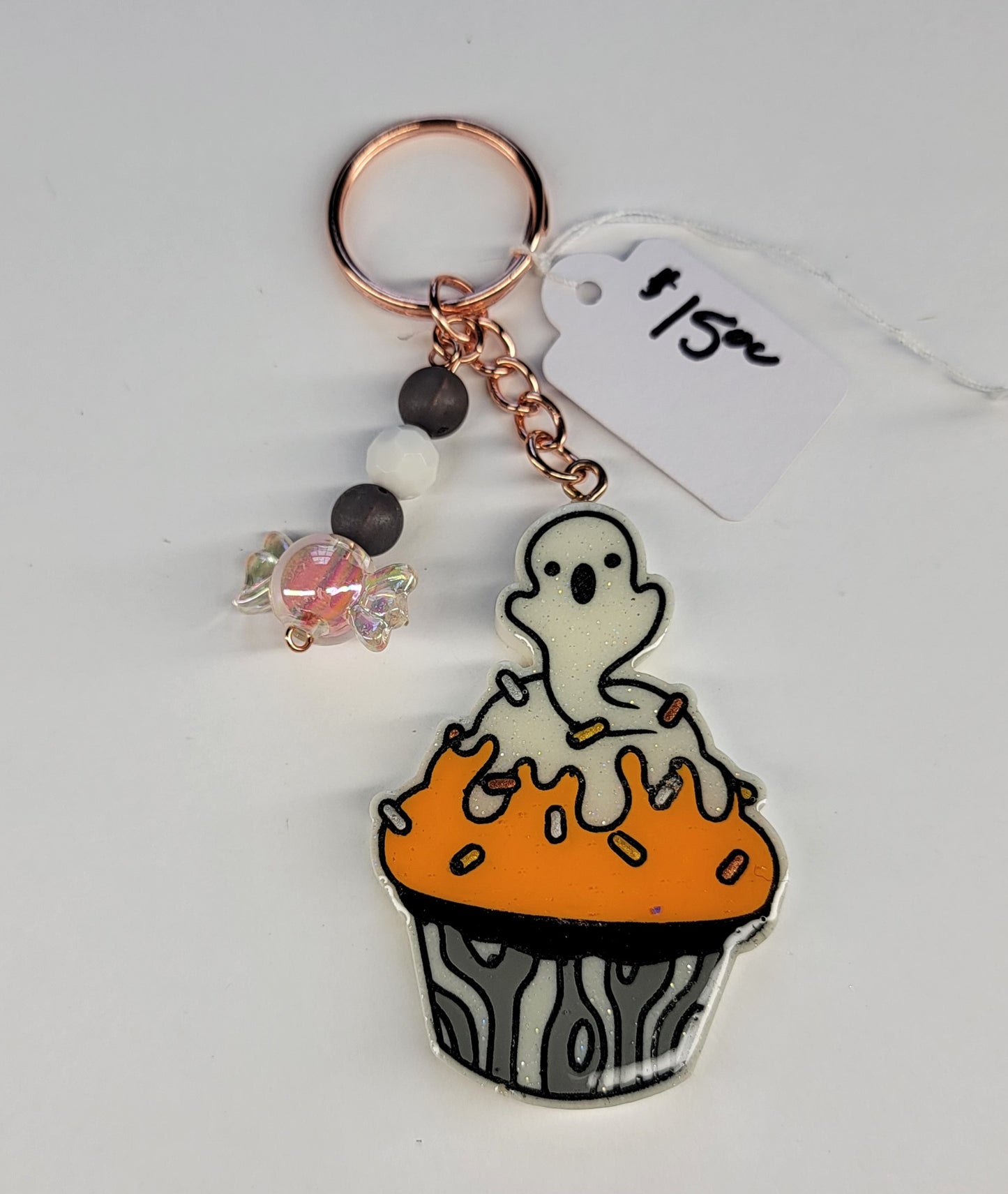 Ghost Cupcake Keychain