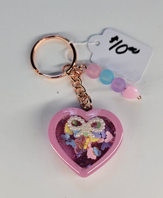 Bat Heart Shaker Keychain