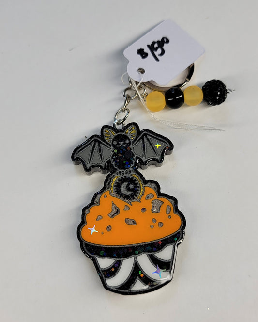 Bat Cupcake Keychain