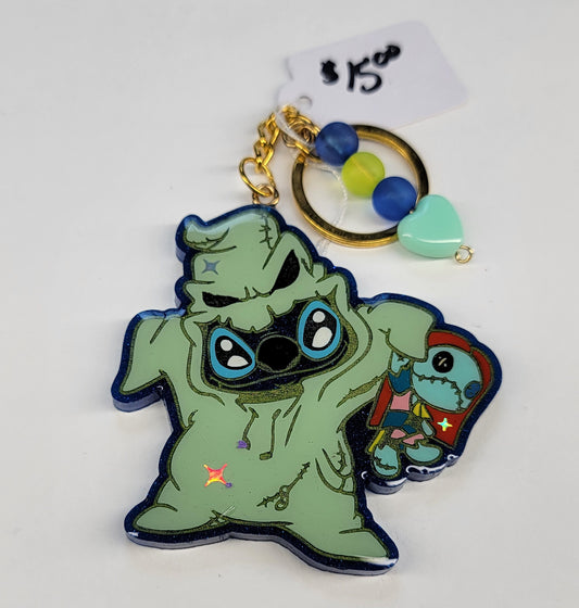 Stitch as Oogie Boogie Keychain