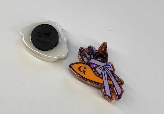 Orange Witch Hat Magnet