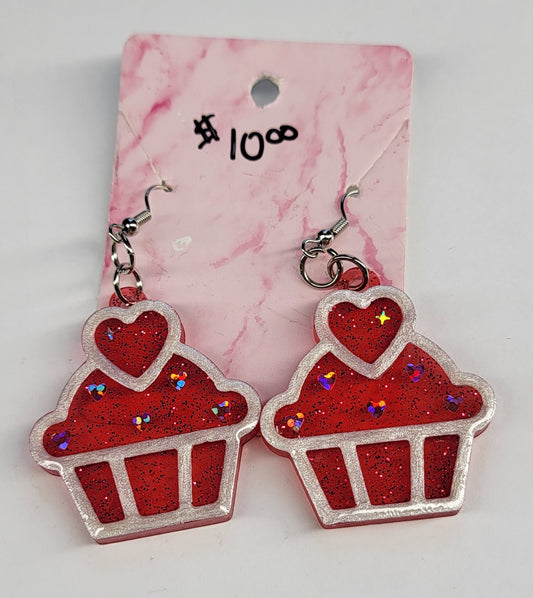 Red Velvet Cupcake Earrings