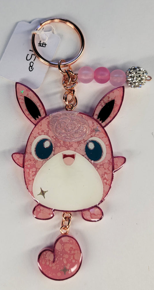 Wigglytuff Tail Keychain