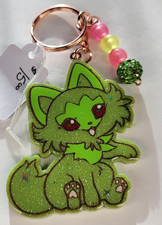 Sitting Sprigatito Keychain