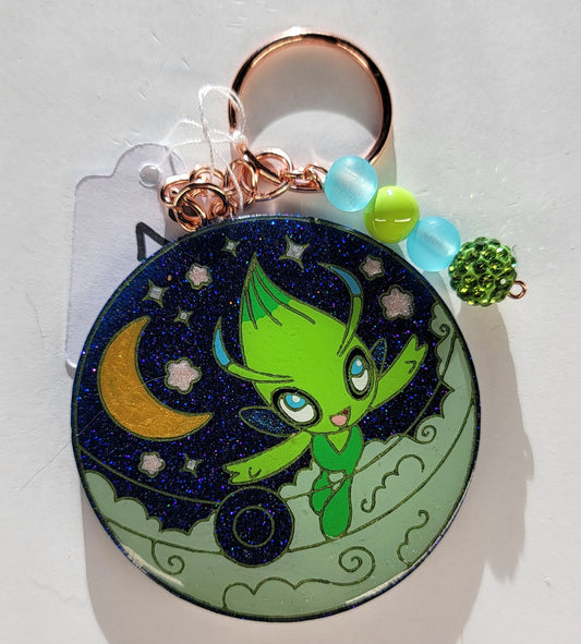 Celebi Pokeball Keychain