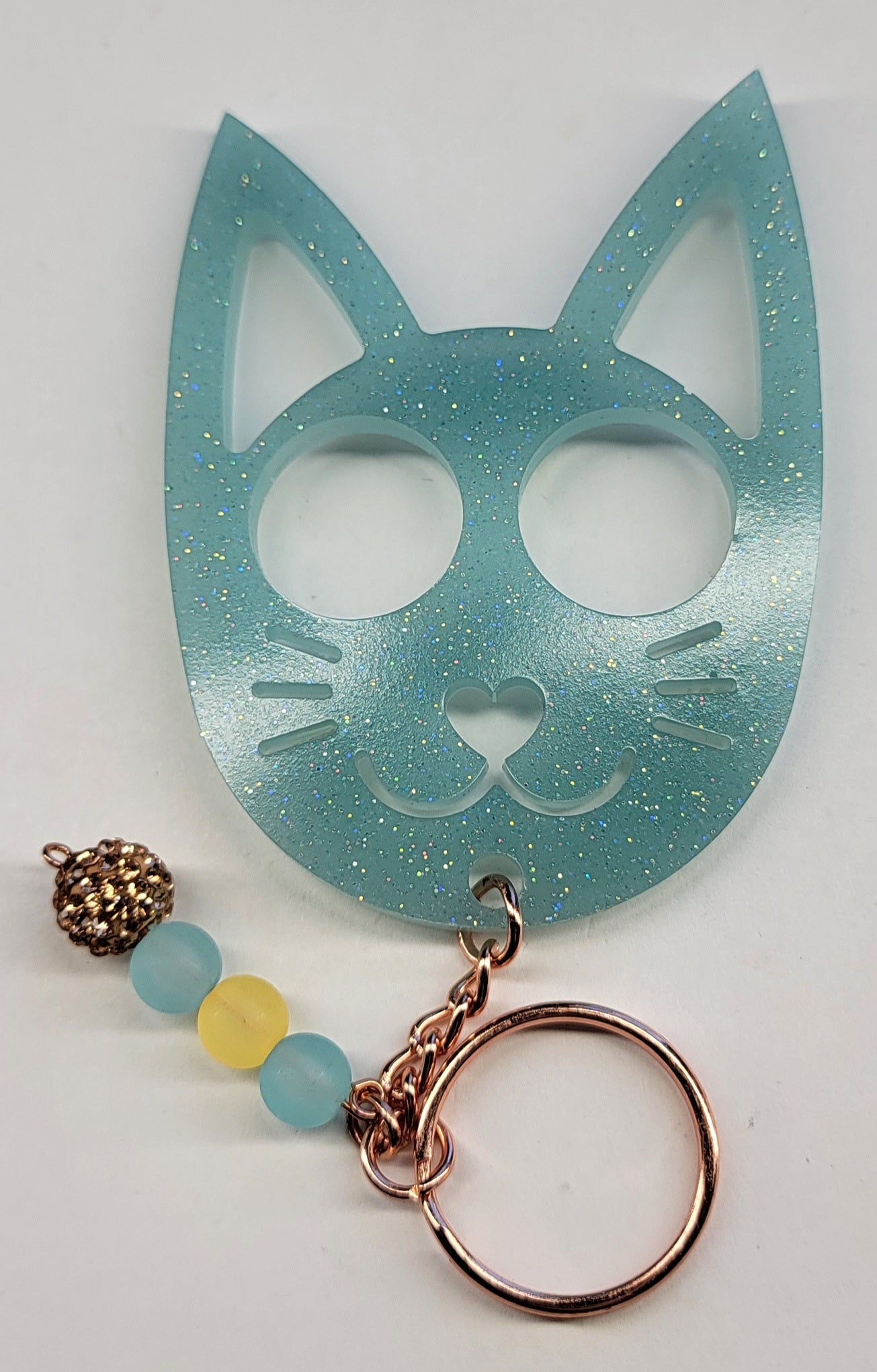 Cat Scratch Blue Keychain